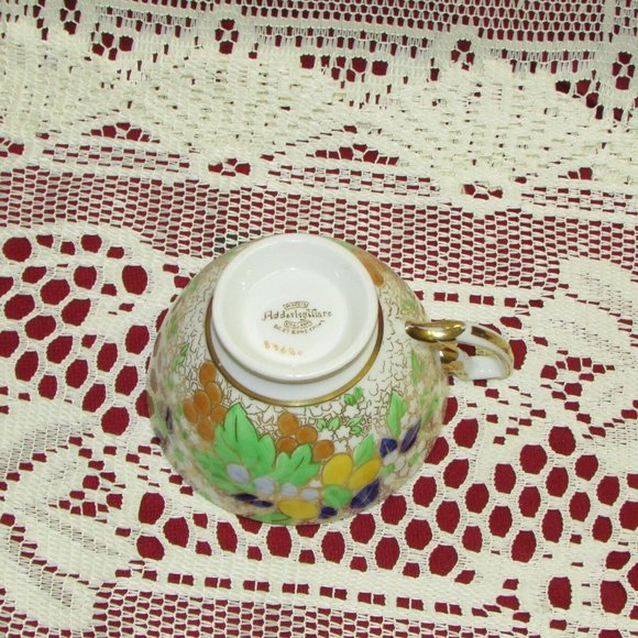 Adderley Vintage Bone China Teacup Ornate Floral Gold Gilt Cup Elegant - Picture 4 of 6